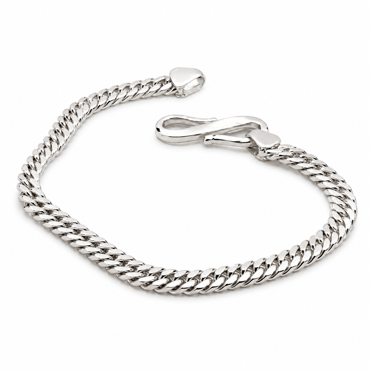 Double Curb Chain Sterling Silver Bracelet in 925 sterling silver - photo 1 of 4
