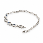 Blue Sapphire Sterling Silver Bracelet in 925 sterling silver - photo 3 of 4