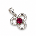 Garnet Sterling Silver Pendant in 925 sterling silver - photo 4 of 4