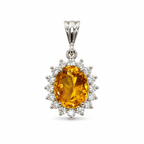 Citrine Sterling Silver Pendant in 925 sterling silver - photo 2 of 4
