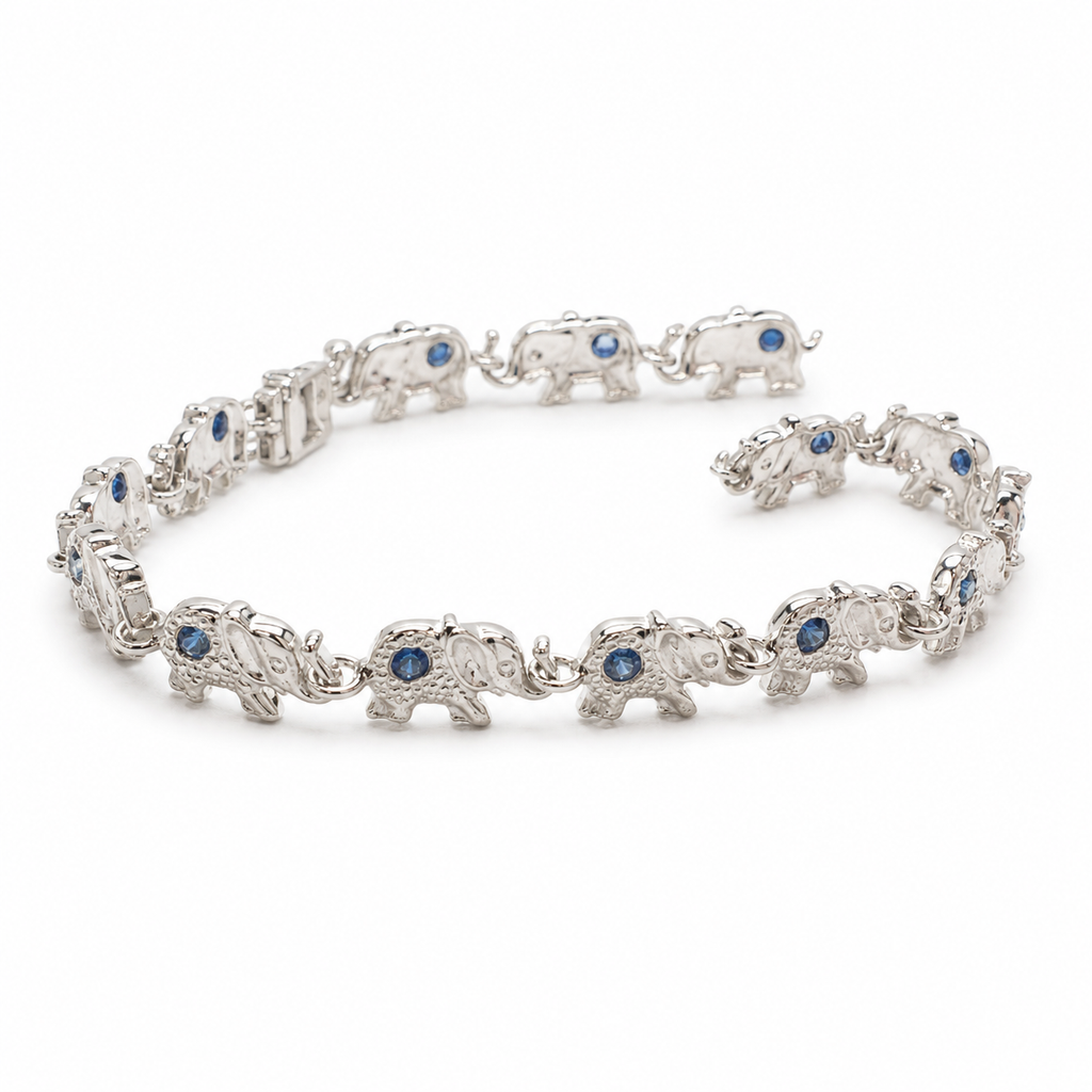 Blue Sapphire Sterling Silver Bracelet in 925 sterling silver - photo 1 of 4