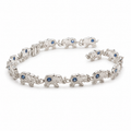 Blue Sapphire Sterling Silver Bracelet in 925 sterling silver - photo 1 of 4