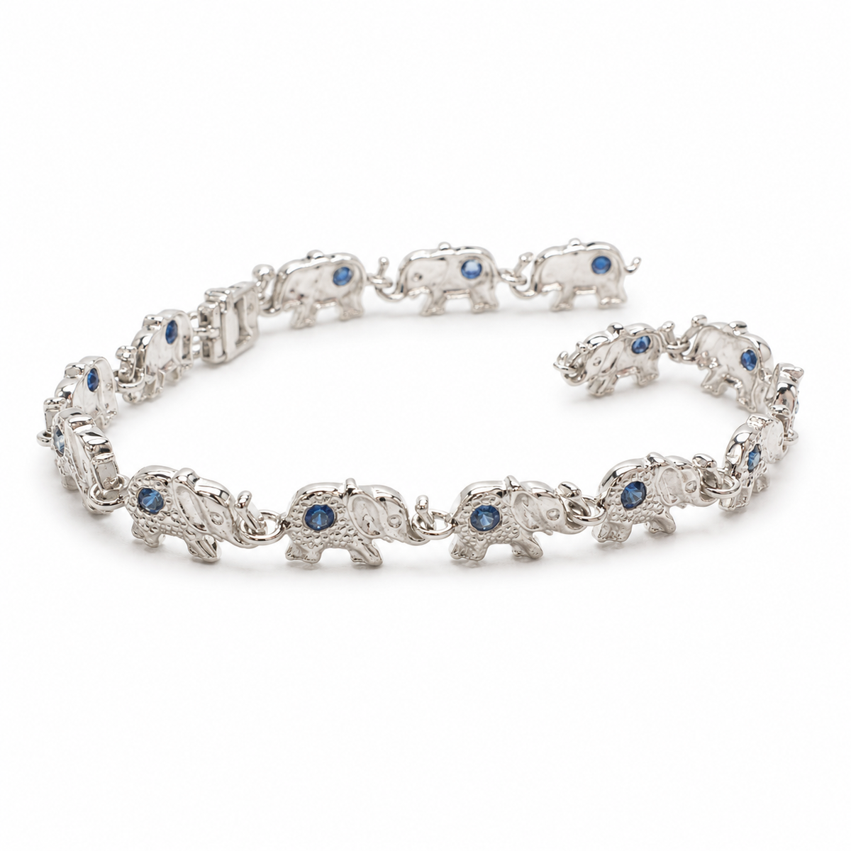 Blue Sapphire Sterling Silver Bracelet in 925 sterling silver - photo 1 of 4