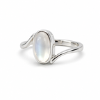 Moonstone Solitaire Sterling Silver Ring in 925 sterling silver - photo 4 of 4