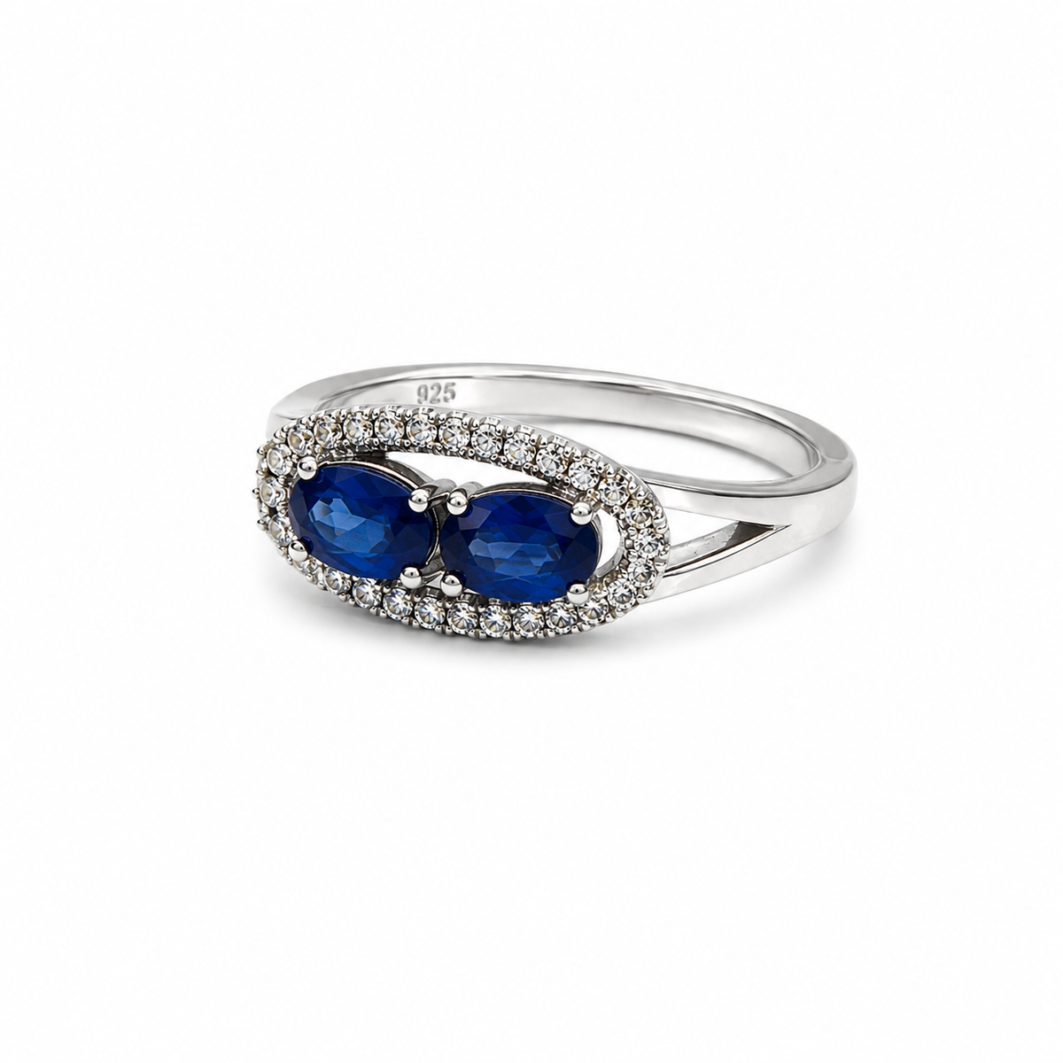 Blue Sapphire Sterling Silver Ring in 925 sterling silver - photo 3 of 4