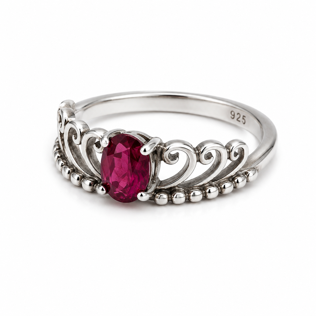 Garnet Vintage Sterling Silver Ring in 925 sterling silver - photo 3 of 4