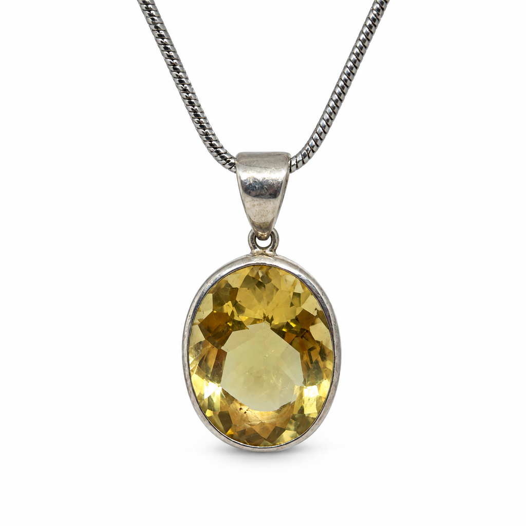 Citrine Sterling Silver Pendant in 925 sterling silver - photo 4 of 4