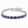 Blue Sapphire Sterling Silver Bracelet in 925 sterling silver - photo 1 of 4