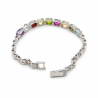 Multicolour Gemstone Sterling Silver Bracelet in 925 sterling silver - photo 2 of 4