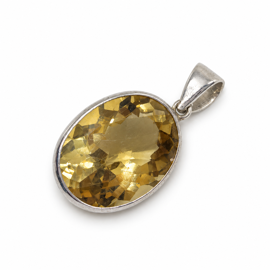 Citrine Sterling Silver Pendant in 925 sterling silver - photo 3 of 4