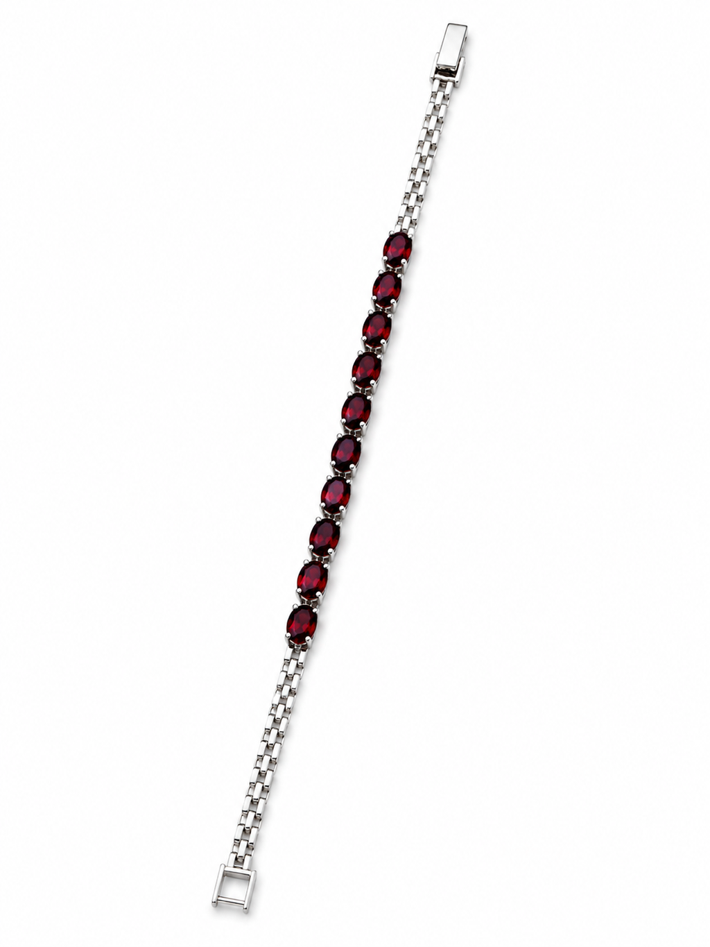 Garnet Sterling Silver Bracelet in 925 sterling silver - photo 3 of 4