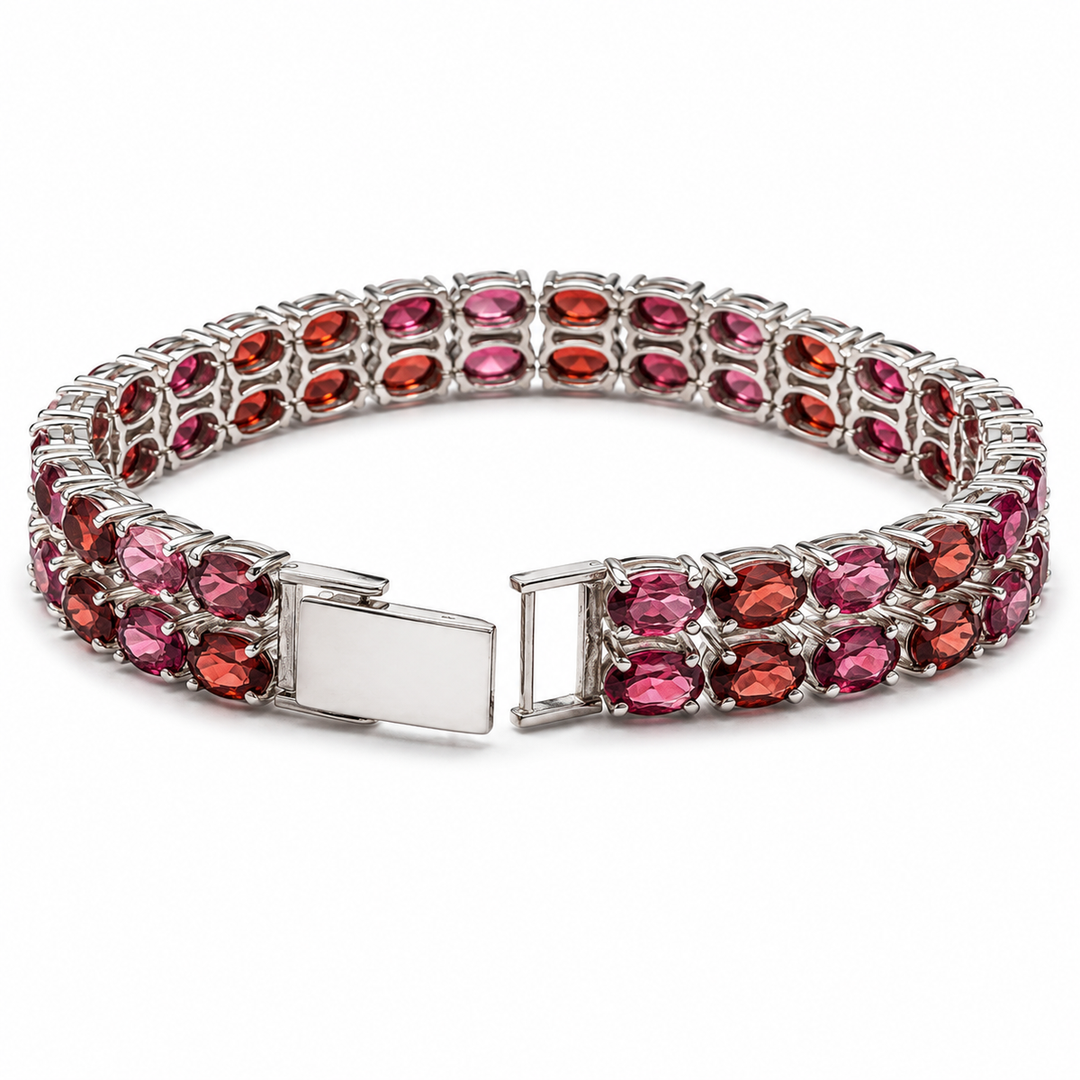 Garnet Sterling Silver Bracelet in 925 sterling silver - photo 4 of 4