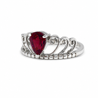 Garnet Vintage Sterling Silver Ring in 925 sterling silver - photo 4 of 4