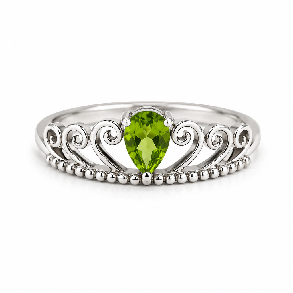 Peridot Vintage Sterling Silver Ring in 925 sterling silver - photo 4 of 4