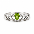 Peridot Vintage Sterling Silver Ring in 925 sterling silver - photo 4 of 4